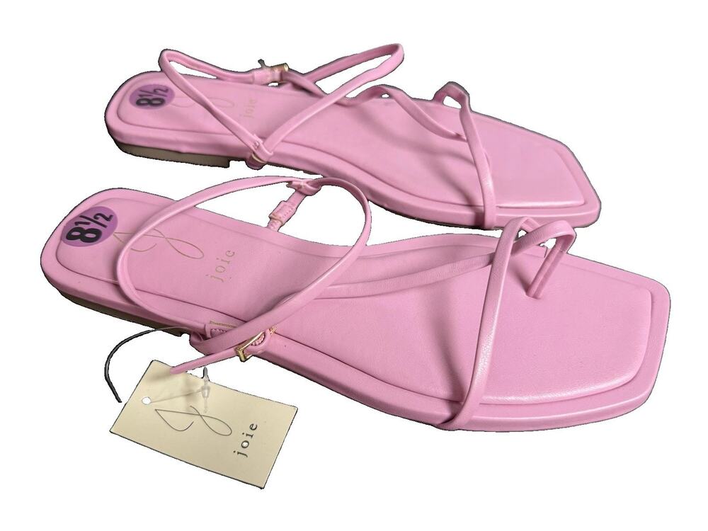 Joie Glory Bubblegum Pink Flat Strappy Sandals Women’s Size 8.5M NWT Blems